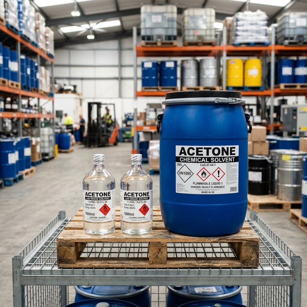 Industrial grade Acetone 99.5% purity drums exported from India